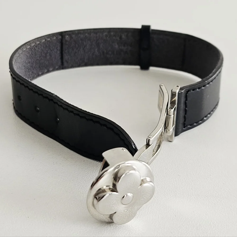 Louis Vuitton Black Good Luck Monogram Bracelet